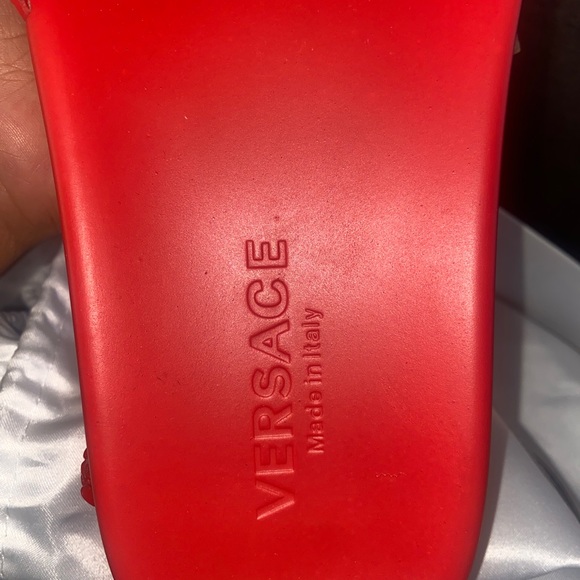 Red Men’s Versace Slides - Picture 4 of 4